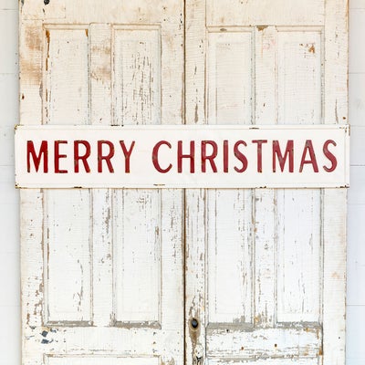 Embossed Merry Christmas Sign